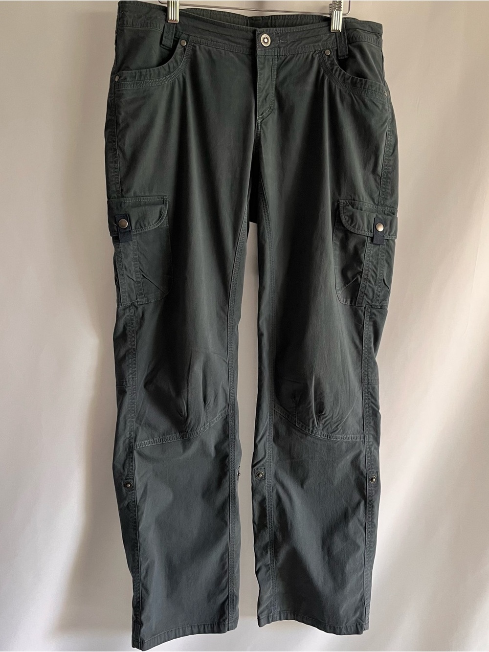 Women’s Green Kuhl Legendary Splash Roll-up Hiking Pants Sz 14 Granola Gorpcore